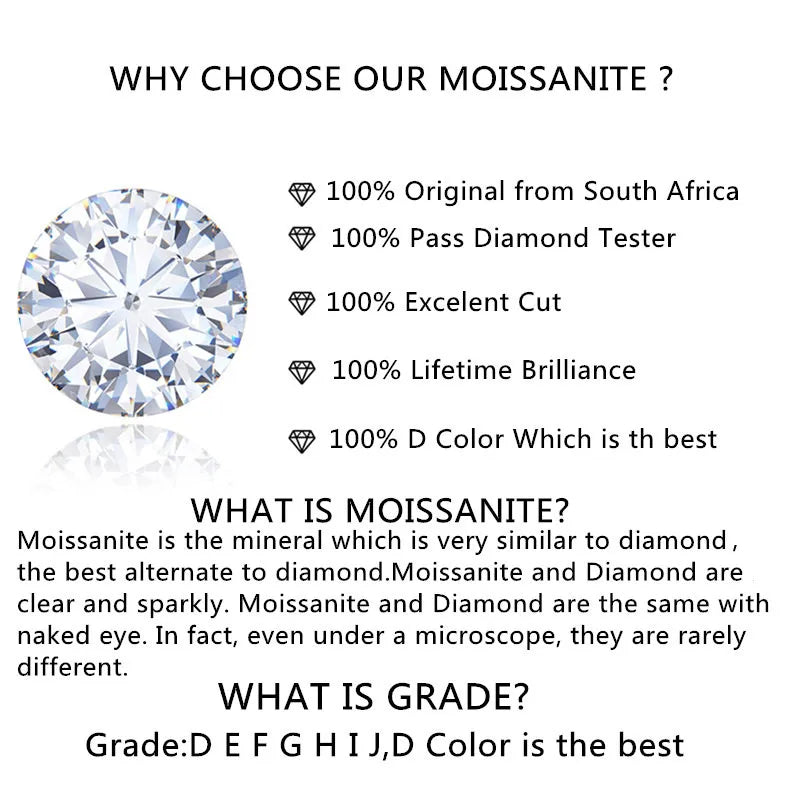 Moissanite Round Brilliant Stud Earrings | D Color | GRA Certified | Pt950 & 18K Gold