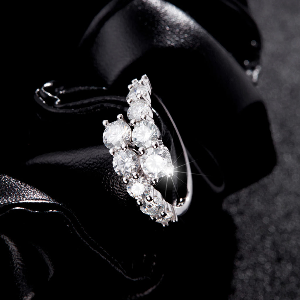 Classic Eternity Band Ring | 925 Sterling Silver & Round CZ | Bridal & Engagement Jewelry