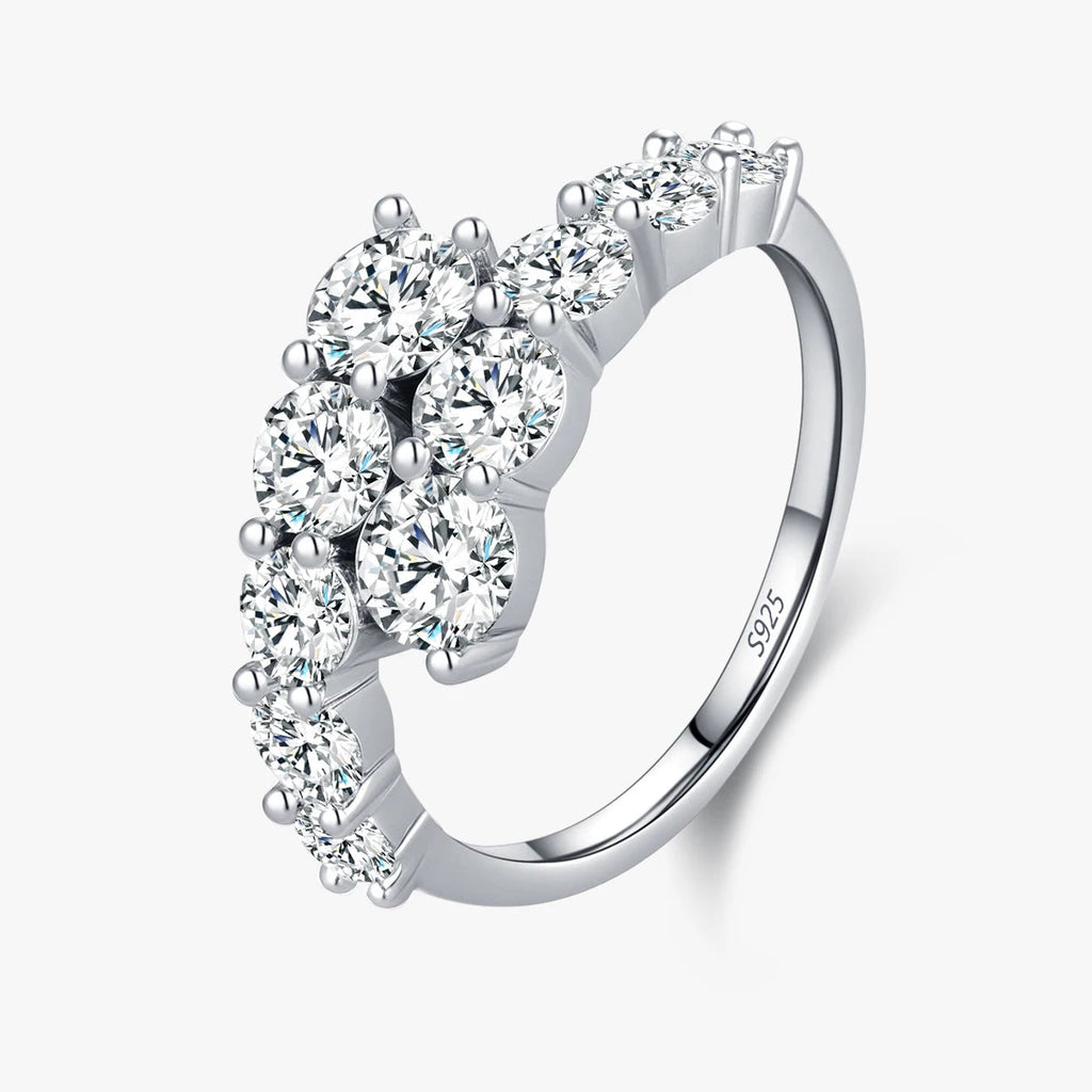 Classic Eternity Band Ring | 925 Sterling Silver & Round CZ | Bridal & Engagement Jewelry