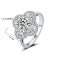 FIRERING 1 Moissanite Clover Ring with Certificate