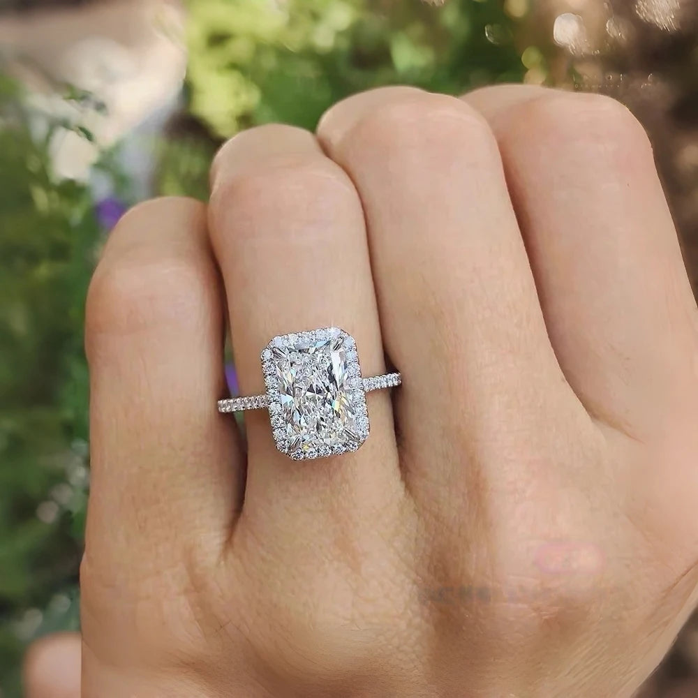 1/2 Carat Radiant Cut Moissanite Engagement Ring