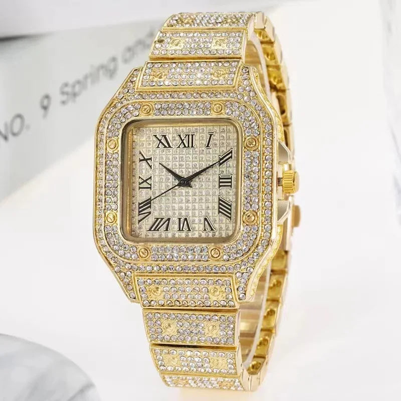 TVK Rectangle Quartz Watch – Stainless Steel Bracelet Watch for Women & Men | Rose, Silver, Gold
