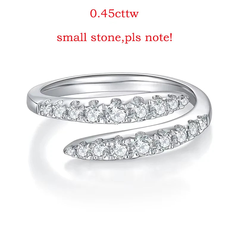 Full Eternity Moissanite Band | 10-Stone Wedding Ring in S925 Sterling Silver