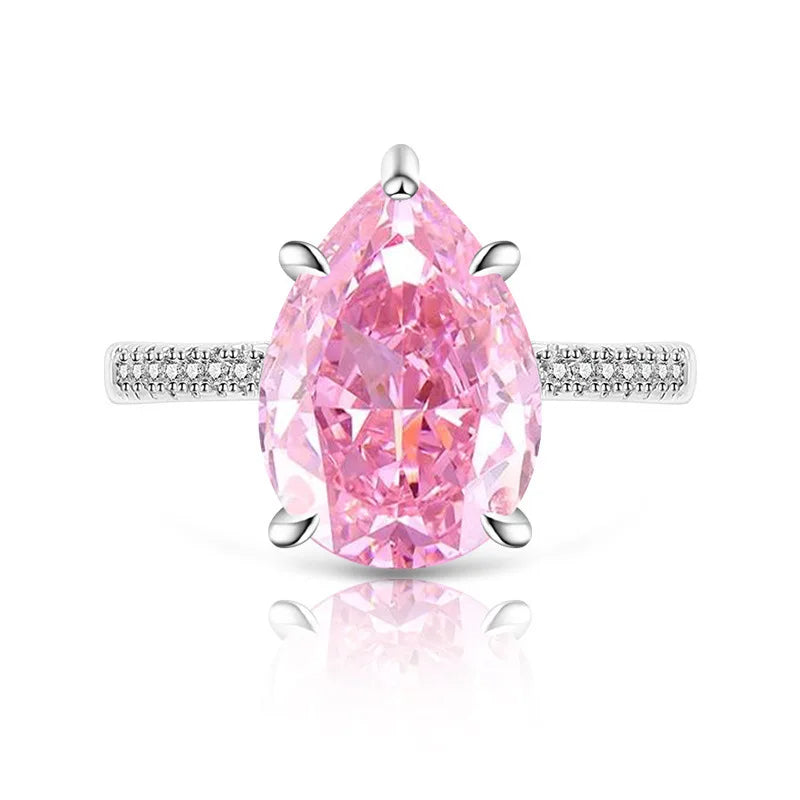 925 Sterling Silver Ice Flower Cut Crystal Zircon