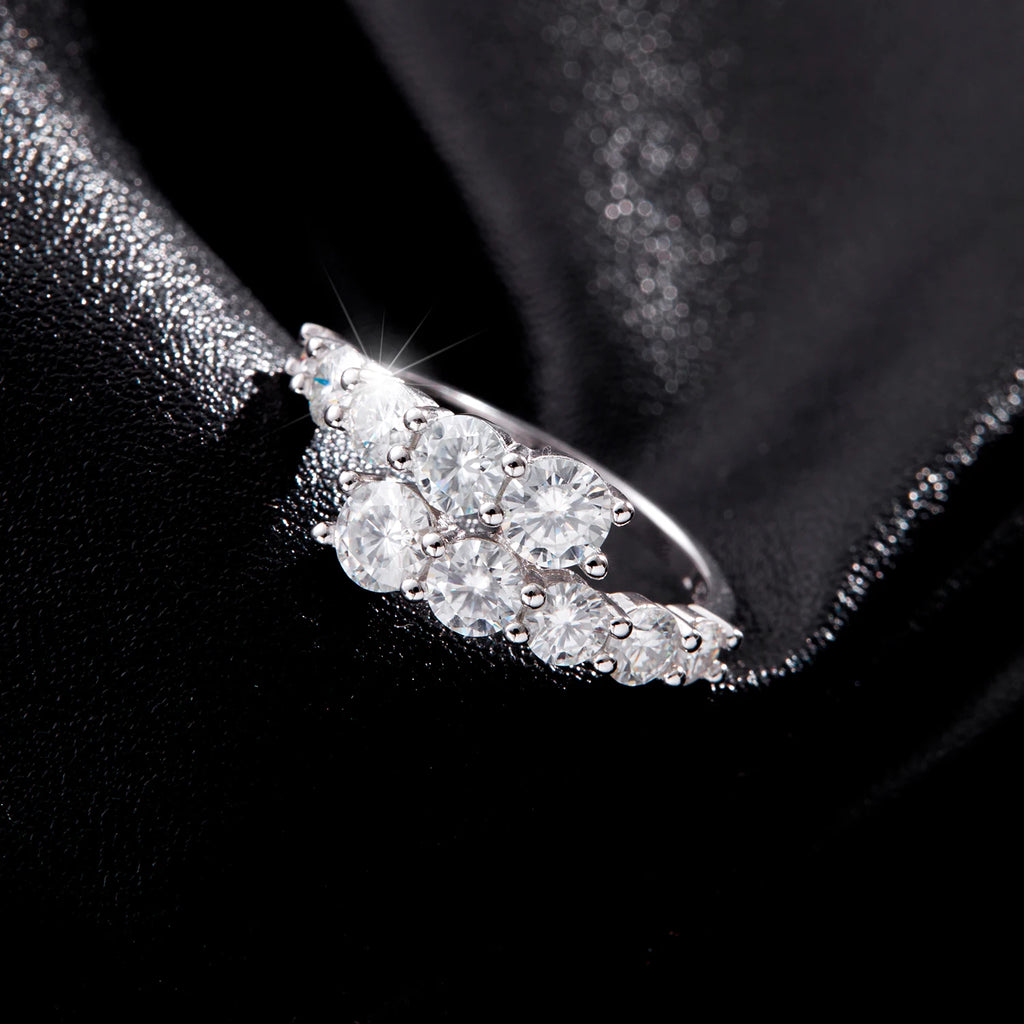 Classic Eternity Band Ring | 925 Sterling Silver & Round CZ | Bridal & Engagement Jewelry
