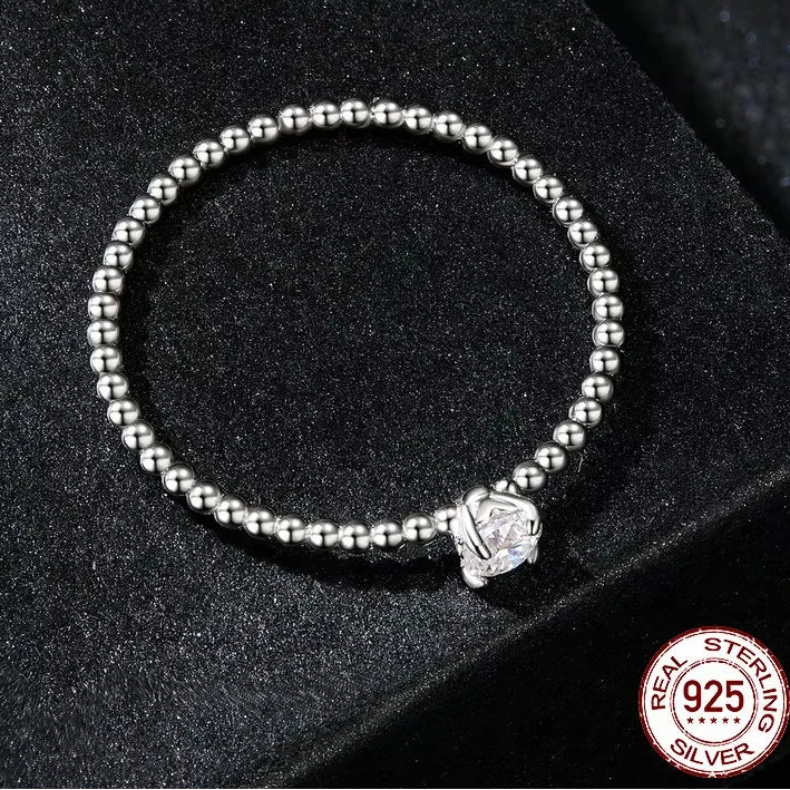 Lumilux Eternity Moissanite Band Ring | 925 Sterling Silver | Round VVS1 D-Color