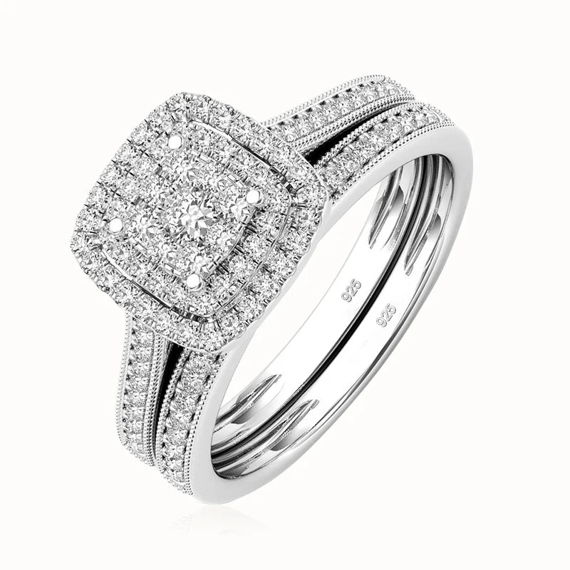 Moissanite Ring 2pcs