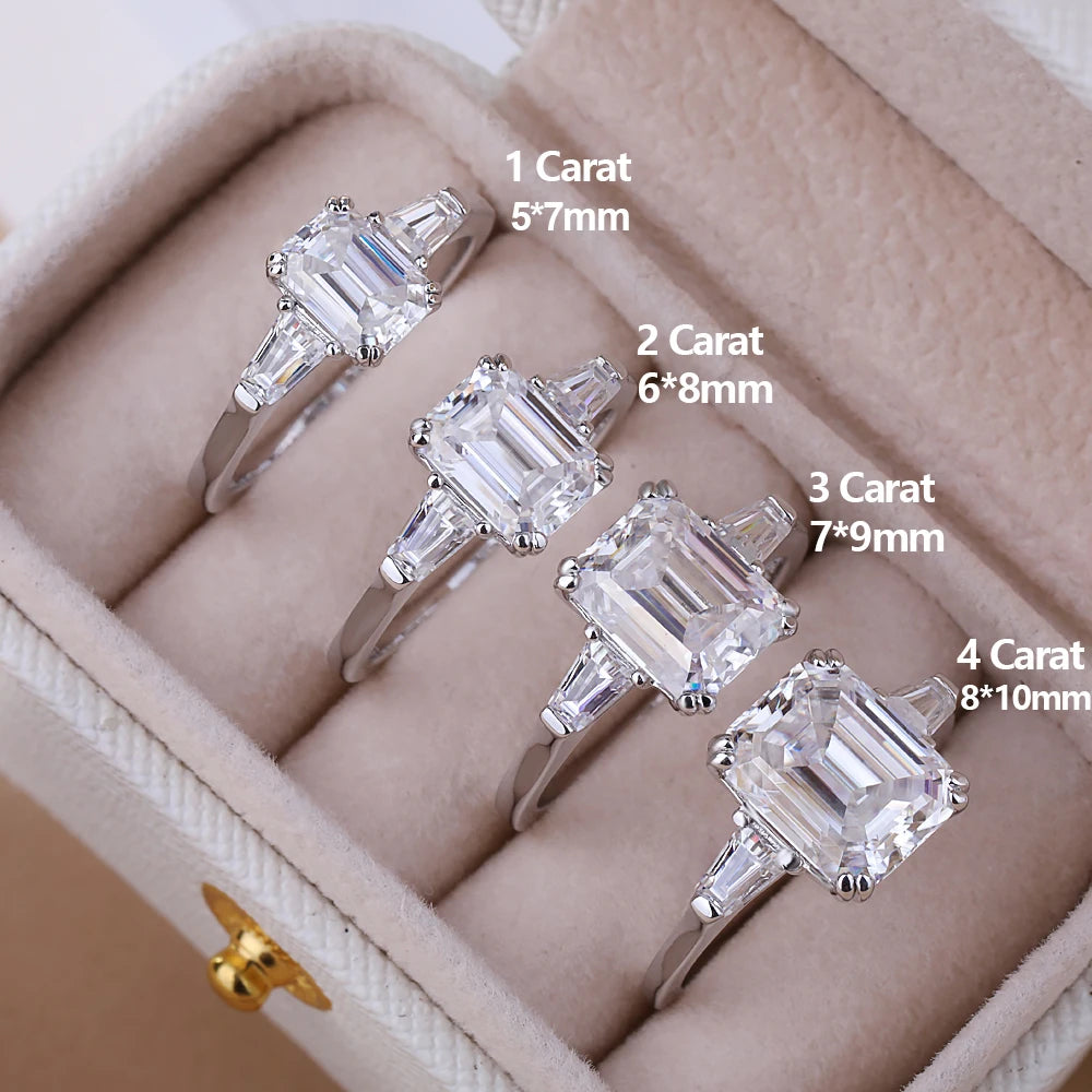 1-4CT Full Moissanite Ring for Women