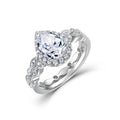 925 Sterling Silver VVS1 D Color Moissanite Bridal Ring Set for Woman Wedding Valentine's Day Gift Wholesale Certified