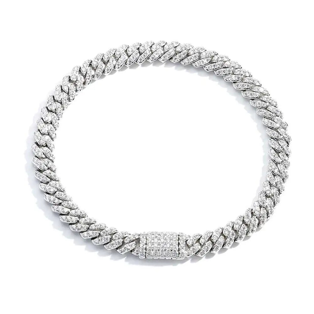 6mm Iced Out Cuban Link Bracelet | Gold & Silver Hip Hop CZ Jewelry