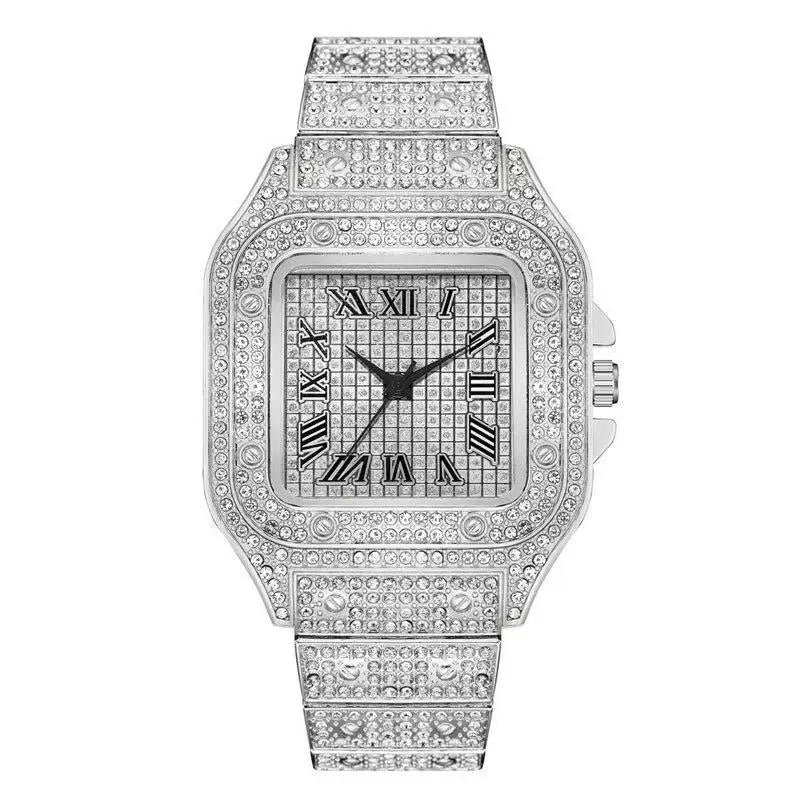 TVK Rectangle Quartz Watch – Stainless Steel Bracelet Watch for Women & Men | Rose, Silver, Gold