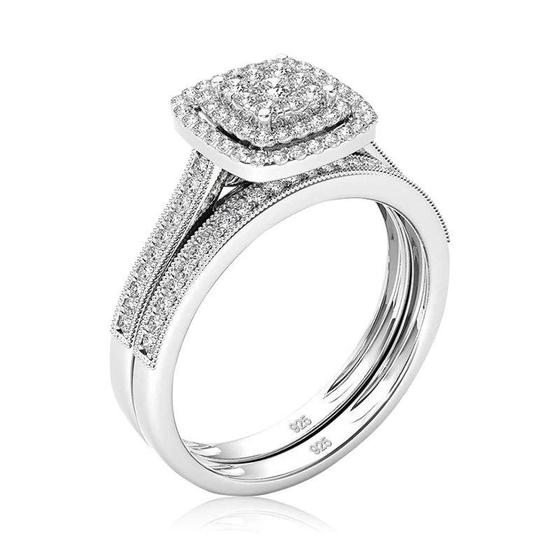 Moissanite Ring 2pcs