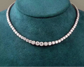 Moissanite Diamond Tennis Necklace with Certificate
