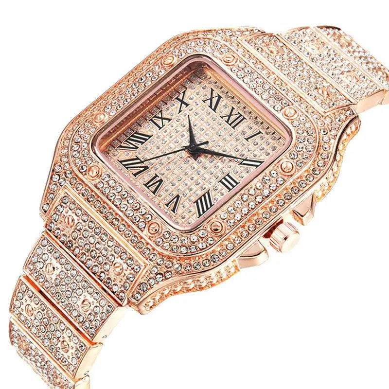 TVK Rectangle Quartz Watch – Stainless Steel Bracelet Watch for Women & Men | Rose, Silver, Gold