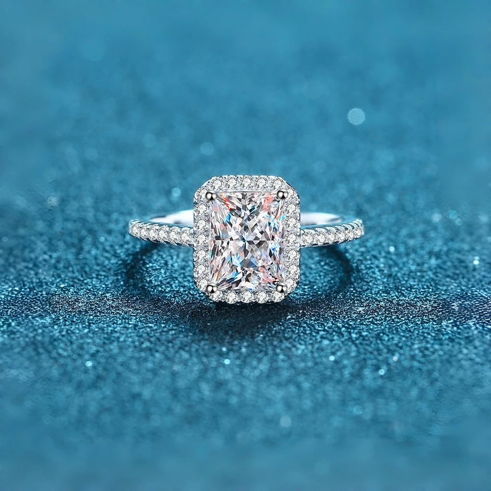 1/2 Carat Radiant Cut Moissanite Engagement Ring