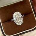 Luxury Oval 15Ct Lab Moissanite Diamond Ring 925
