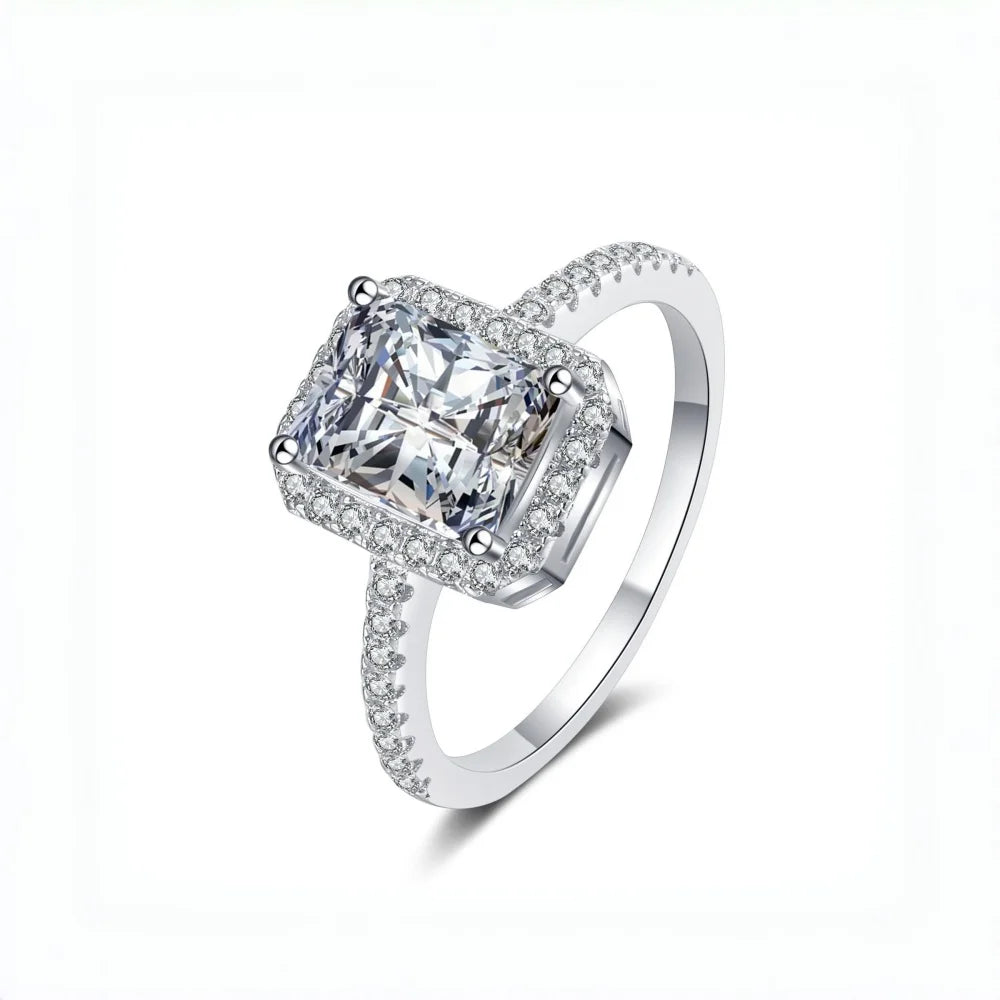 1/2 Carat Radiant Cut Moissanite Engagement Ring