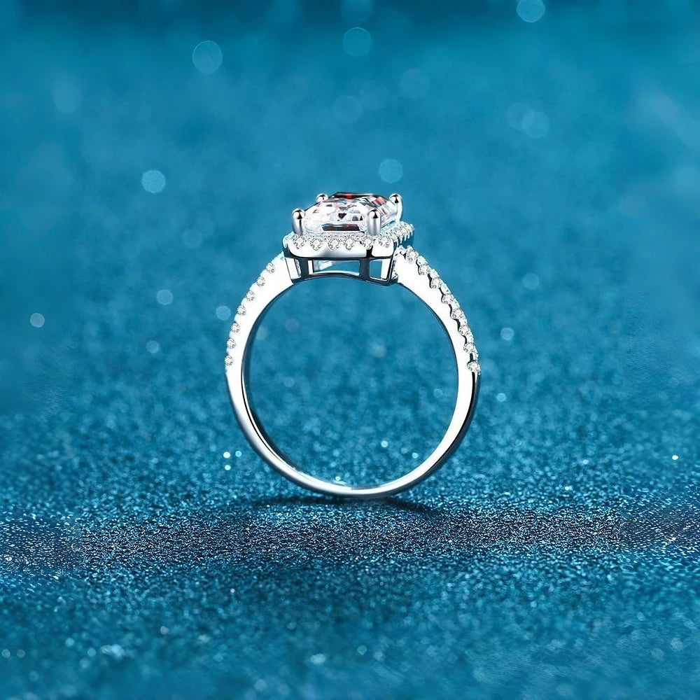 1/2 Carat Radiant Cut Moissanite Engagement Ring