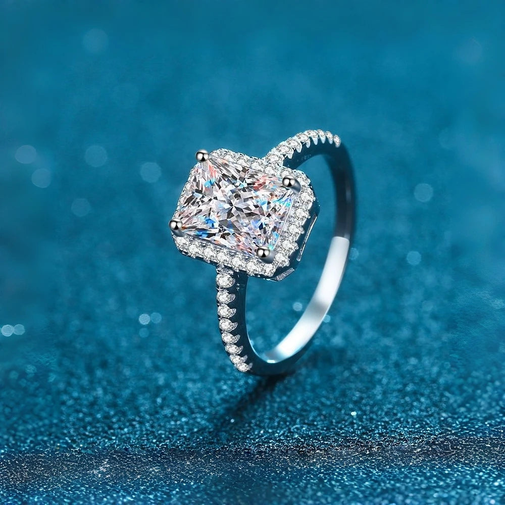 1/2 Carat Radiant Cut Moissanite Engagement Ring