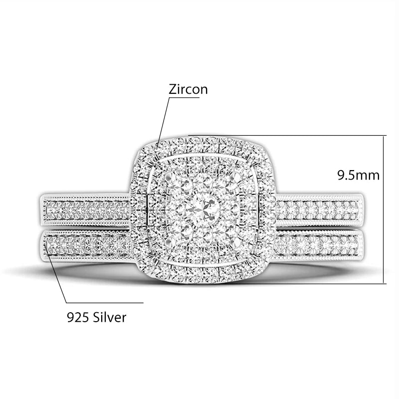 Moissanite Ring 2pcs