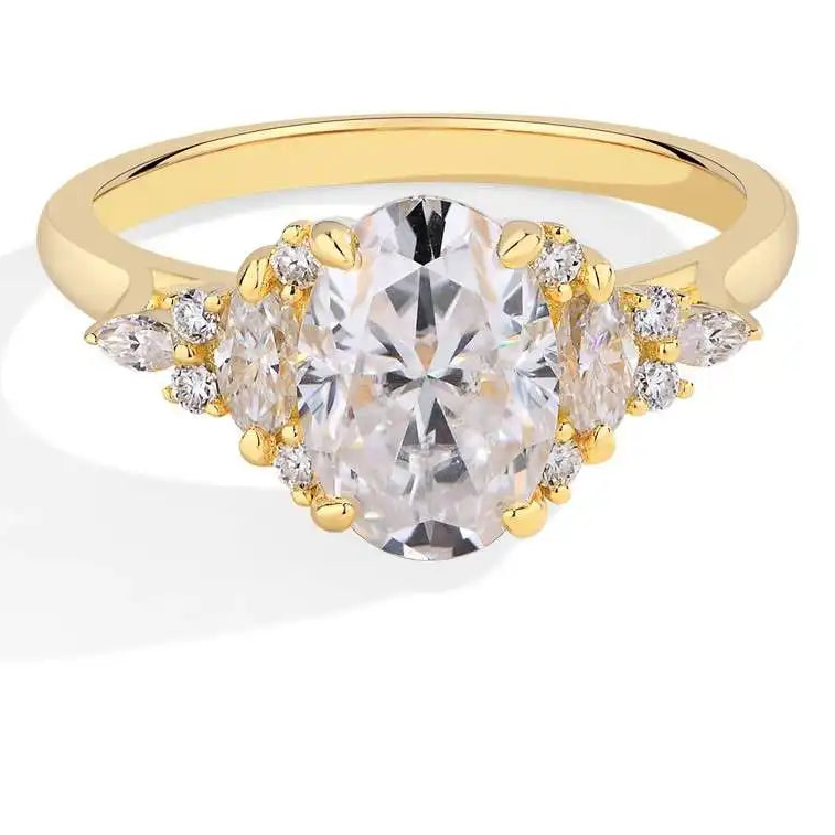 Lumilux Oval Solitaire Ring — 2.5CT D-Color VVS1 Moissanite | 925 Sterling Silver | Engagement & Wedding