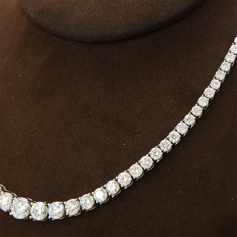 Moissanite Diamond Tennis Necklace with Certificate