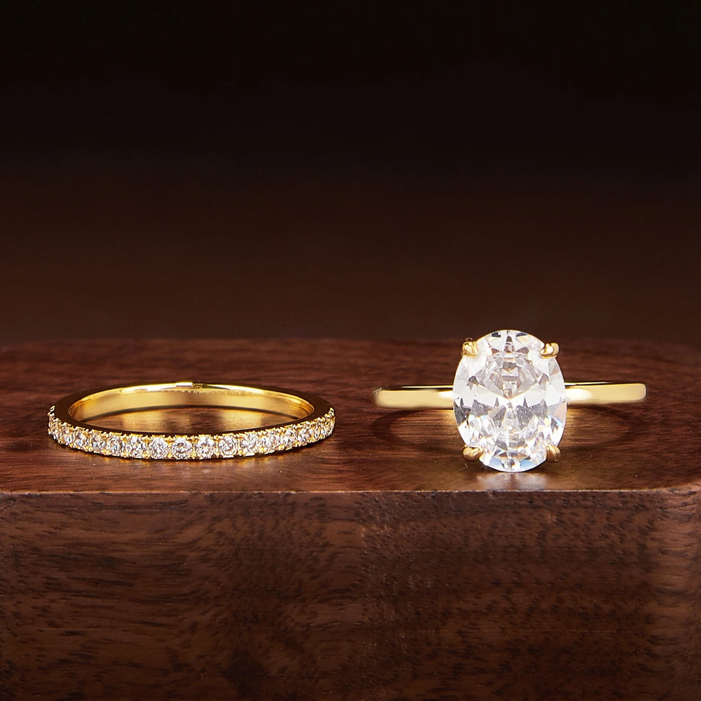 Classic Oval Cut 925 Silver Moissanite Engagement Ring