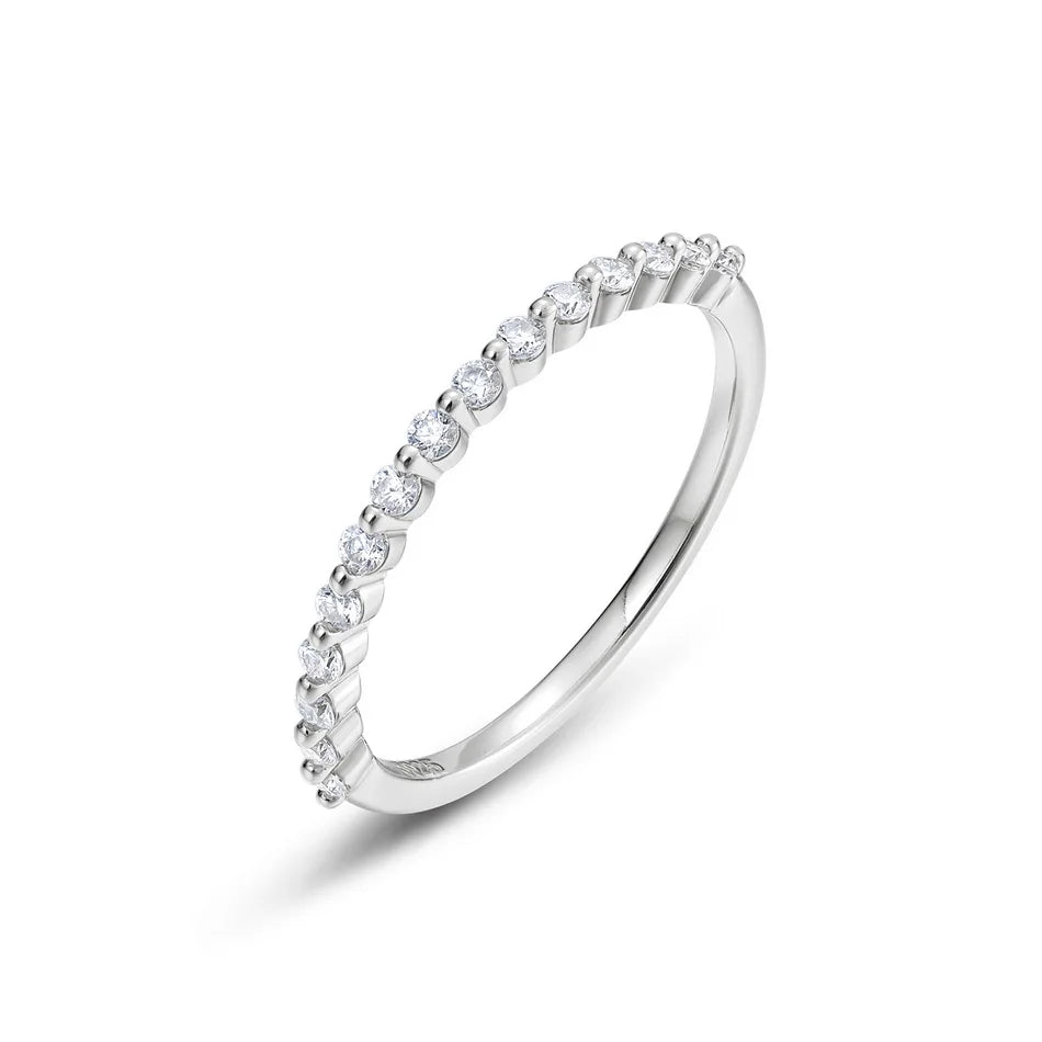 Moissanite Eternity Band Ring | D Color VVS1 | 925 Sterling Silver | GRA Certified