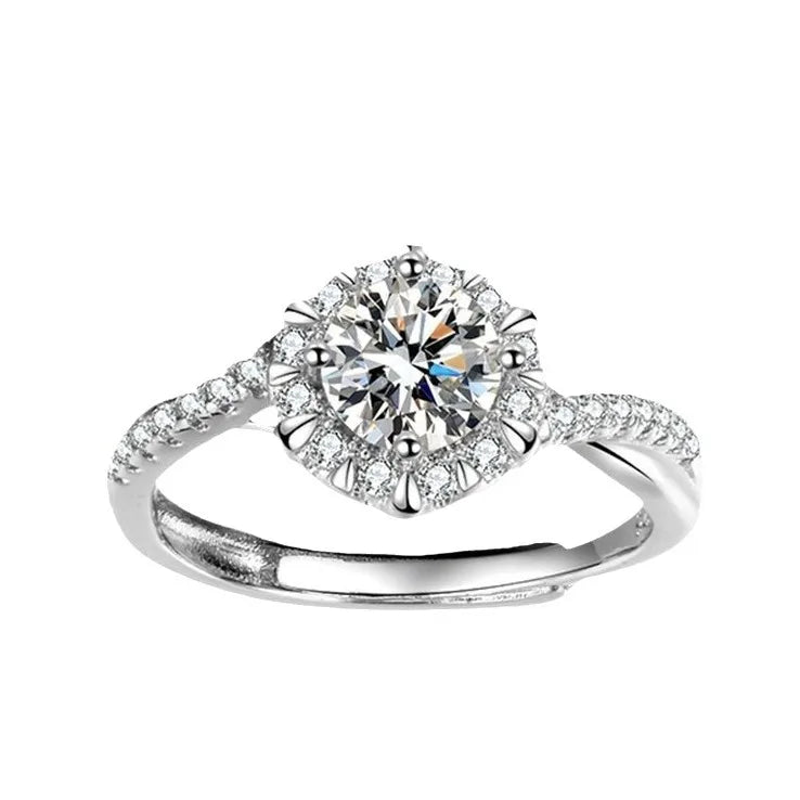 Lumilux Snowflake Moissanite Ring | 1ct PT950 Platinum | Women's Fine Jewelry