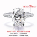 Oval Cut Full Moissanite Engagement Ring for Women