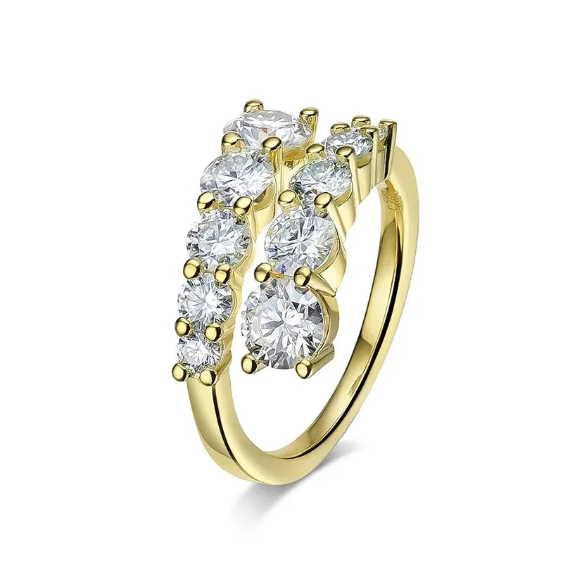 Full Eternity Moissanite Band | 10-Stone Wedding Ring in S925 Sterling Silver