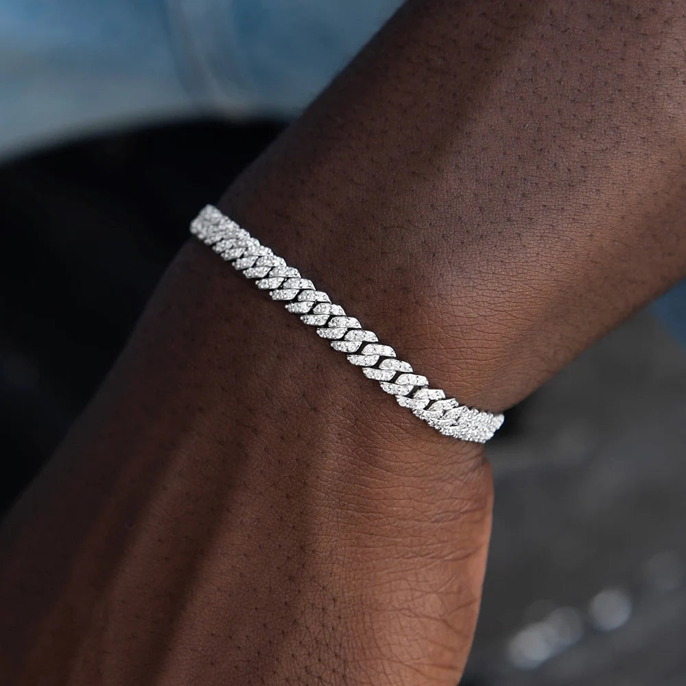 6mm Iced Out Cuban Link Bracelet | Gold & Silver Hip Hop CZ Jewelry