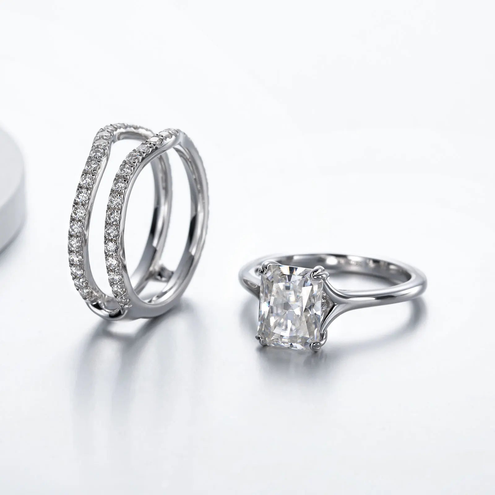 Moissanite 925 Silver Wedding Ring