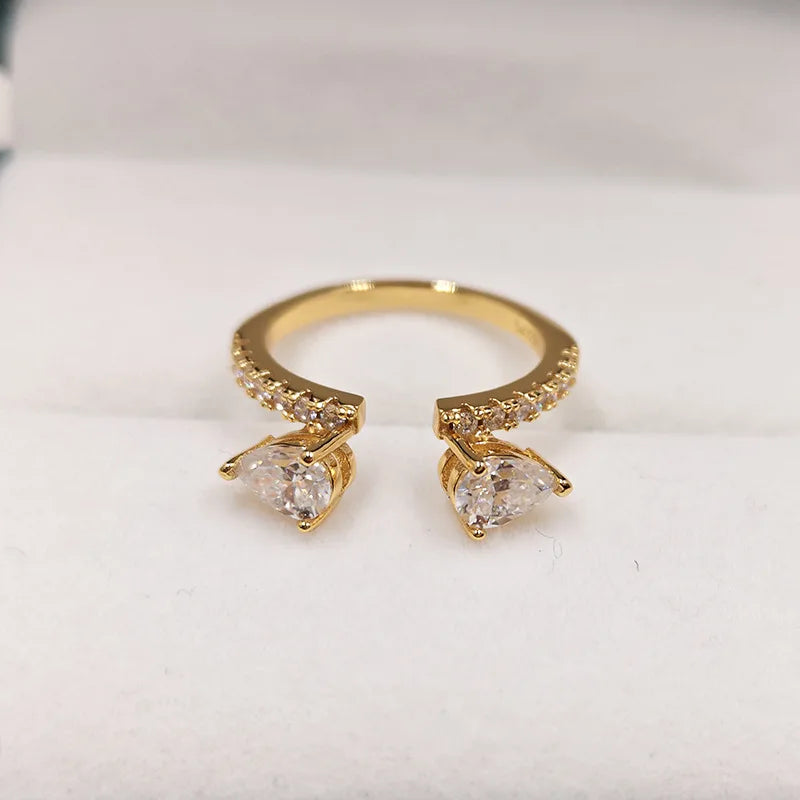 Certified 4CT Marquise Cut Moissanite Diamond Engagement Ring