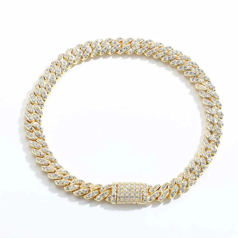 6mm Iced Out Cuban Link Bracelet | Gold & Silver Hip Hop CZ Jewelry