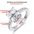 Lumilux Full Moissanite Ring — D Color VVS1 | 925 Silver 18K Gold Plated | Emerald & Radiant Cut | GRA Certified