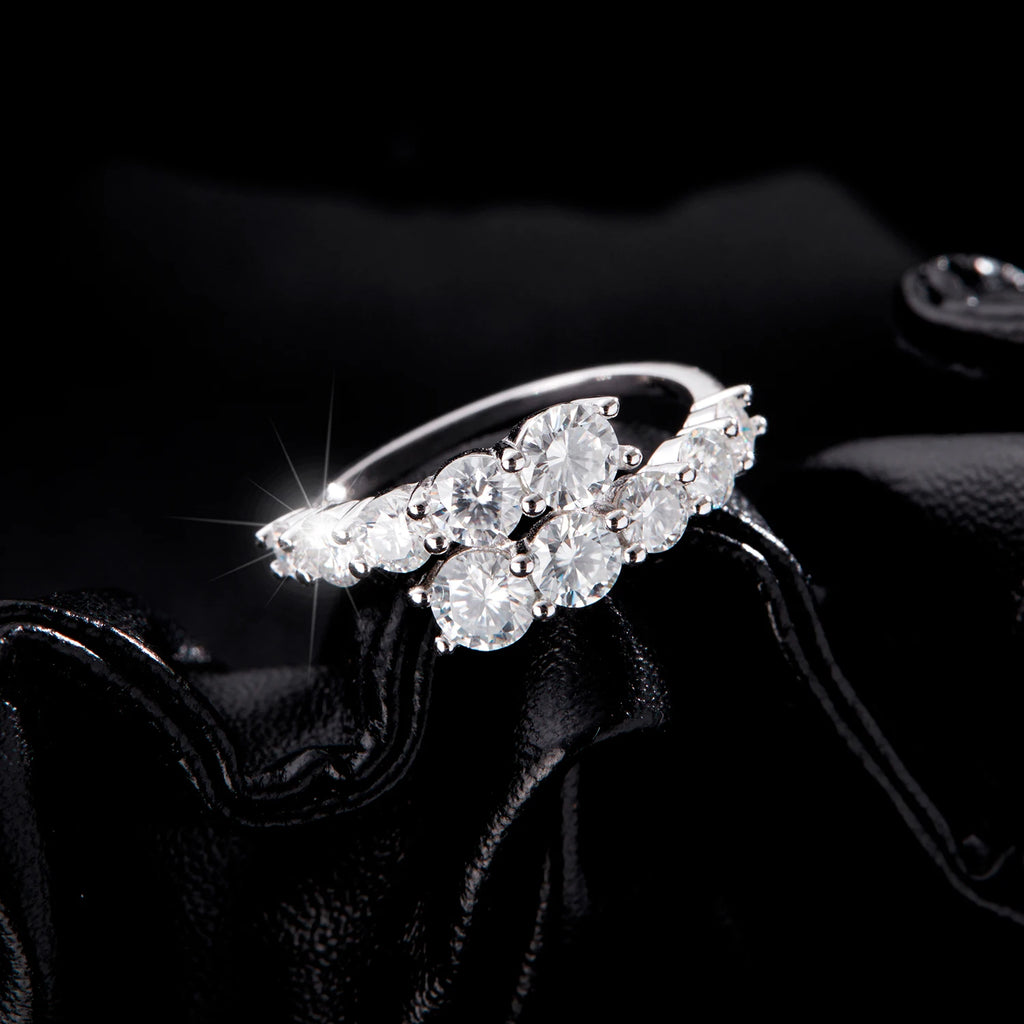 Classic Eternity Band Ring | 925 Sterling Silver & Round CZ | Bridal & Engagement Jewelry