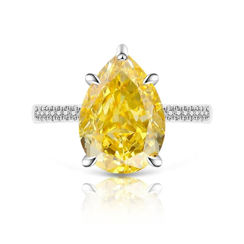 925 Sterling Silver Ice Flower Cut Crystal Zircon