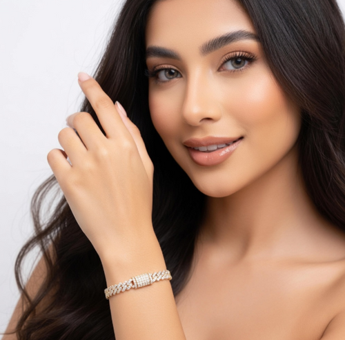 6mm Iced Out Cuban Link Bracelet | Gold & Silver Hip Hop CZ Jewelry