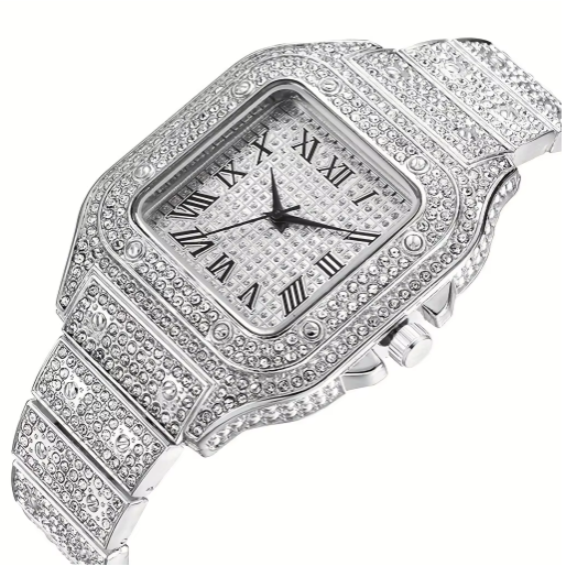 TVK Rectangle Quartz Watch – Stainless Steel Bracelet Watch for Women & Men | Rose, Silver, Gold