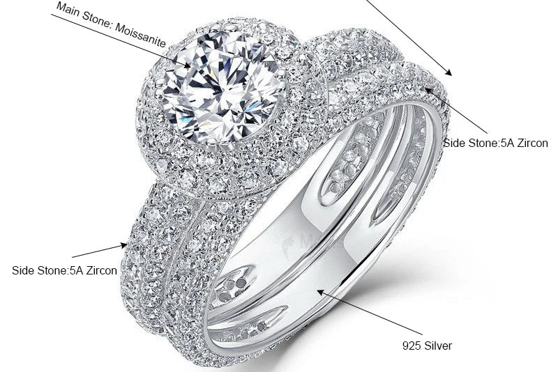 Metis Deluxe Moissanite Band Ring GRA Certificate