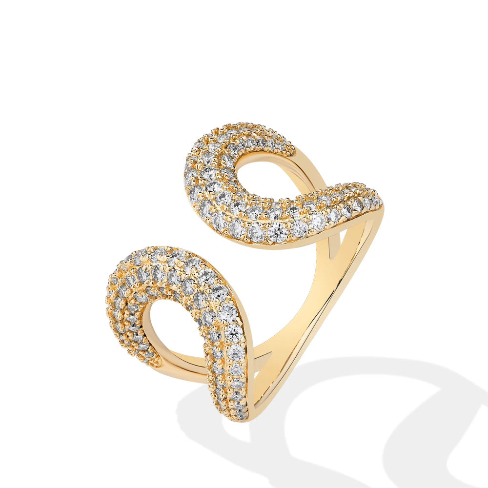 Hollow Moissanite Cocktail Ring | D VVS1 | 925 Sterling Silver