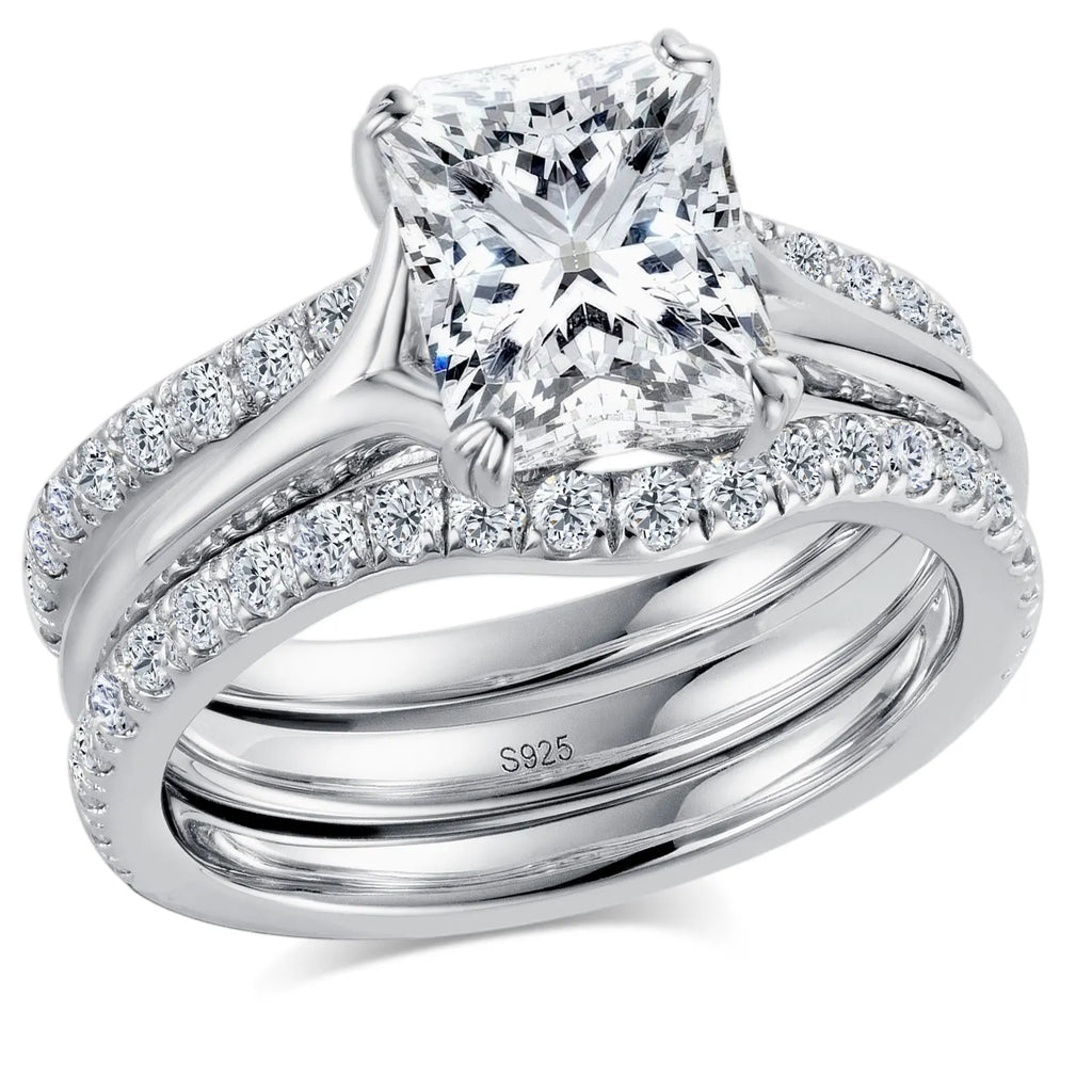 Moissanite 925 Silver Wedding Ring