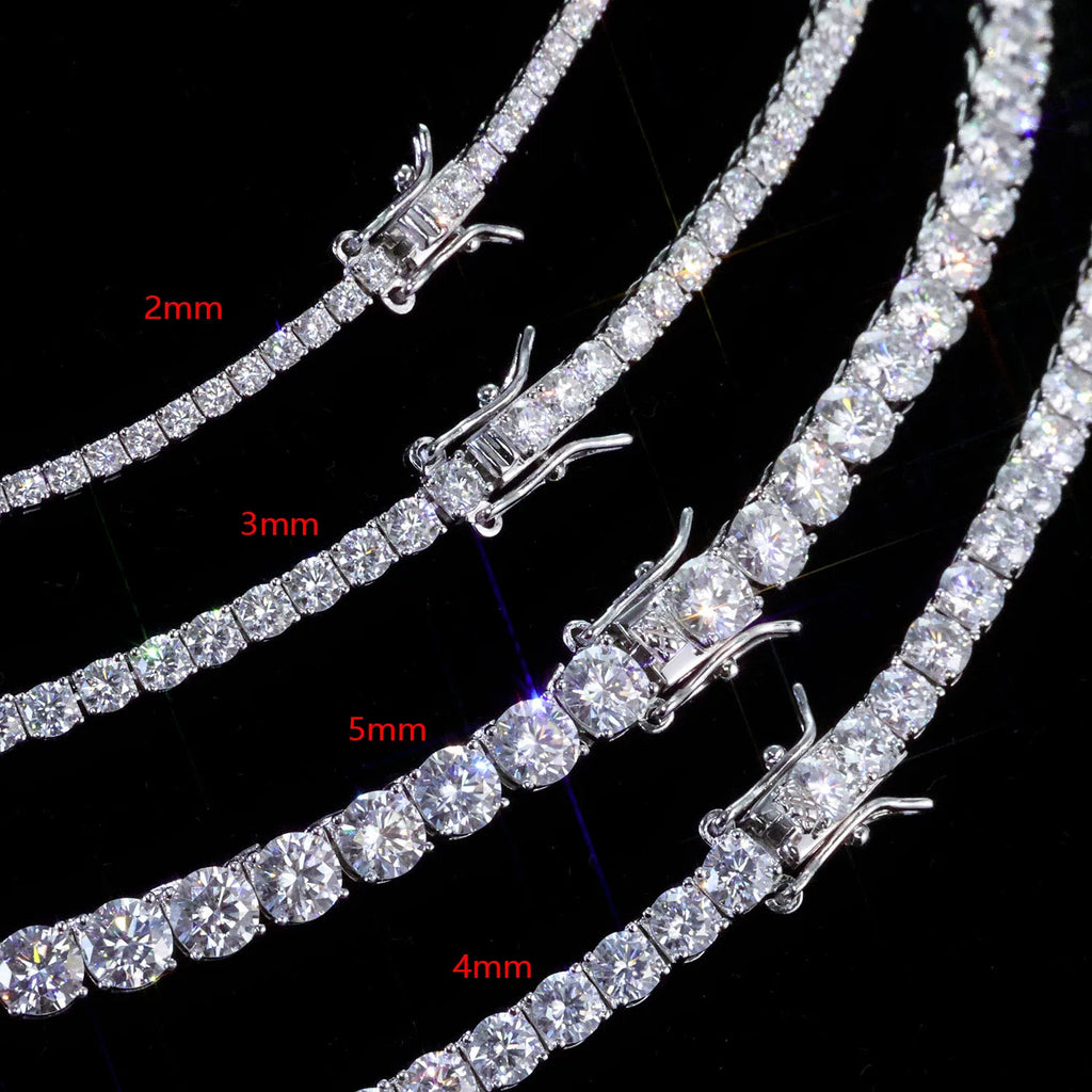 Iced Out Moissanite Tennis Bracelet | Hip Hop CZ Charm Bracelet with GRA Certificate