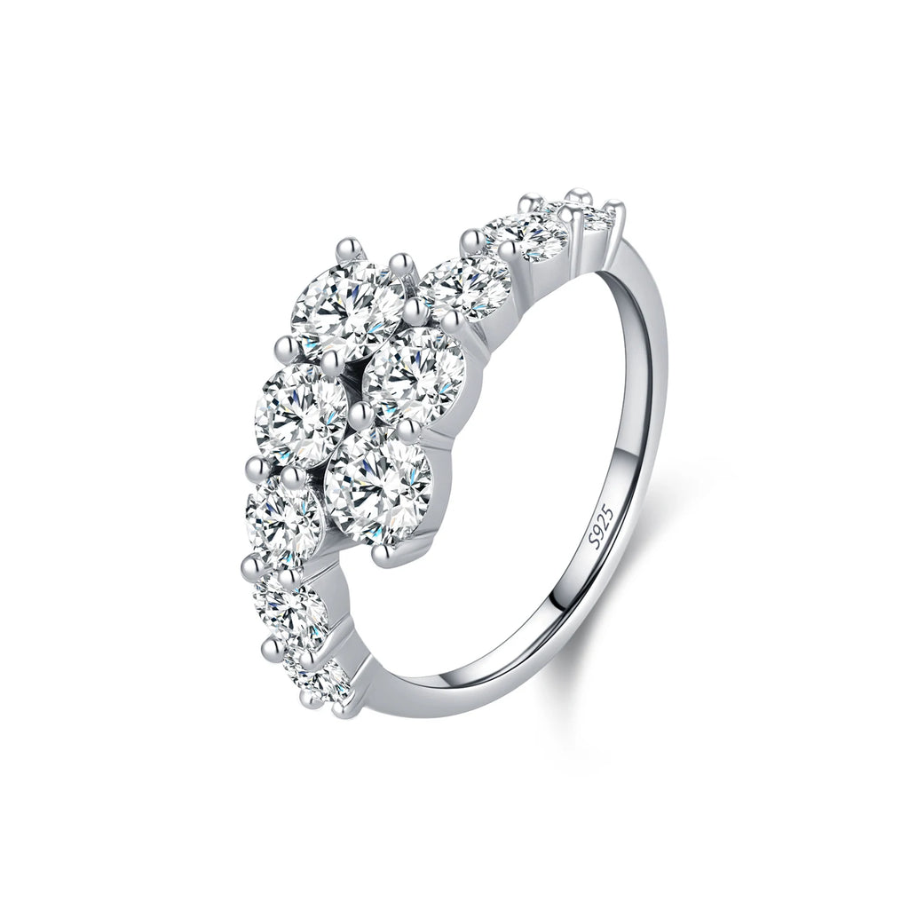 Classic Eternity Band Ring | 925 Sterling Silver & Round CZ | Bridal & Engagement Jewelry