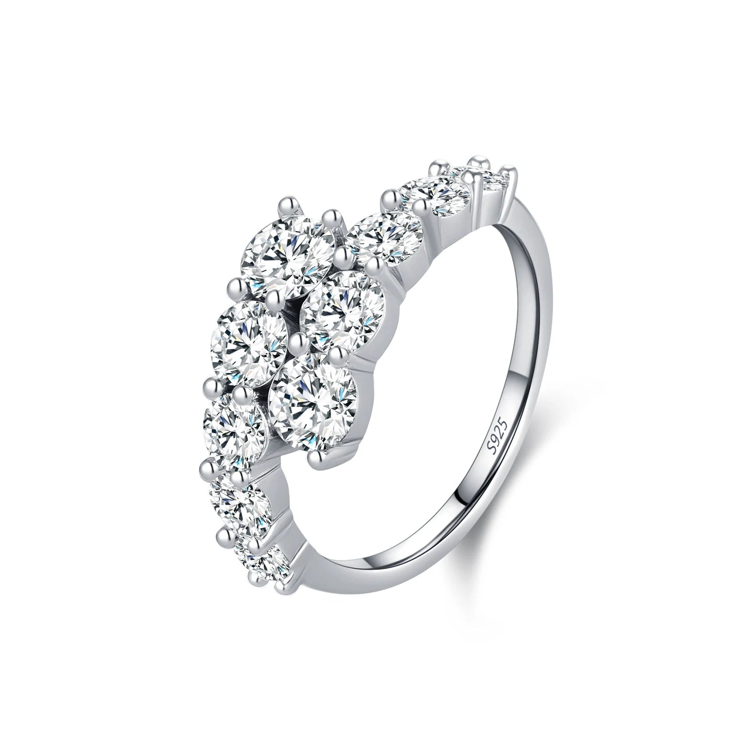 Classic Eternity Band Ring | 925 Sterling Silver & Round CZ | Bridal & Engagement Jewelry