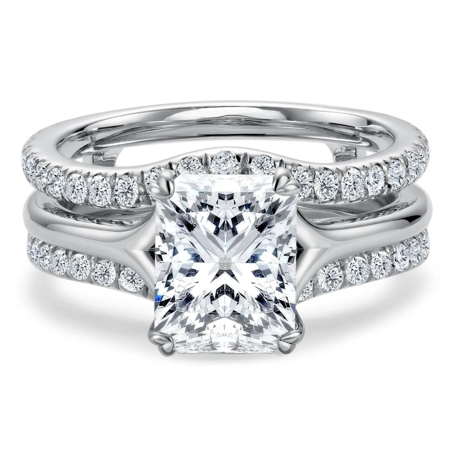 Moissanite 925 Silver Wedding Ring
