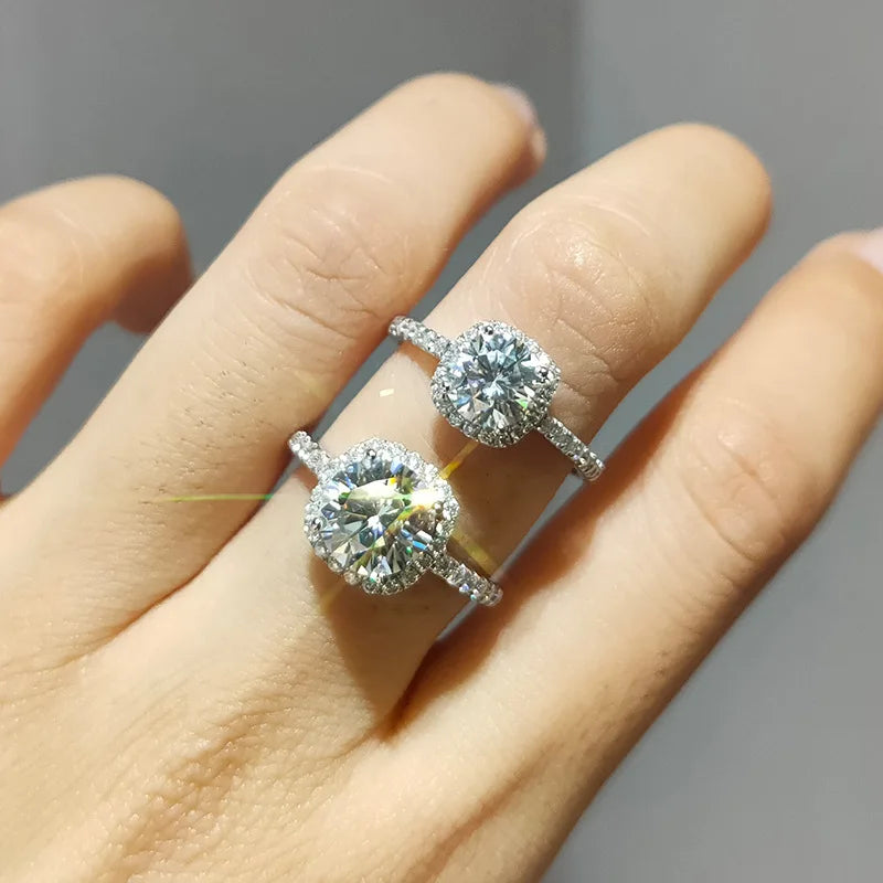 Lumilux Moissanite Solitaire Ring | D Color VVS1 | 925 Sterling Silver