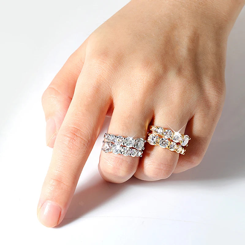 Full Eternity Moissanite Band | 10-Stone Wedding Ring in S925 Sterling Silver