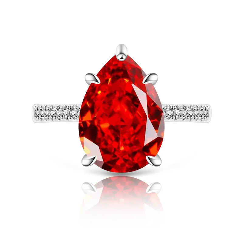 925 Sterling Silver Ice Flower Cut Crystal Zircon